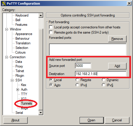 Putty Ssh Port Forward