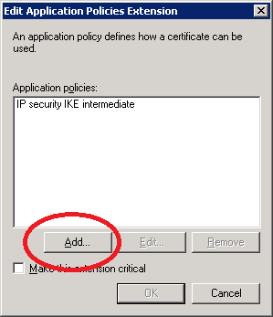 Windows Server 2008 Certificate Template Extensions Edit