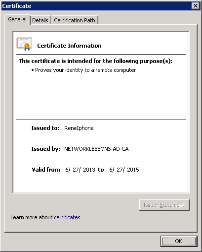 Windows Server 2008 Certificate