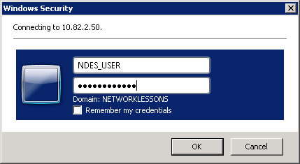 Windows Server 2008 MSCEP Authentication