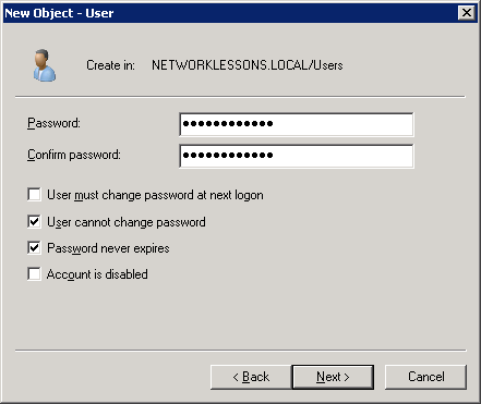 Windows Server 2008 NDES User Password