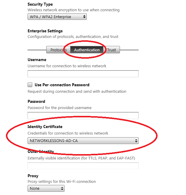 Iphone Configuration Wifi Authentication