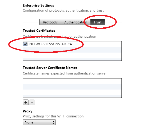 iPhone Configuration Wifi Trust