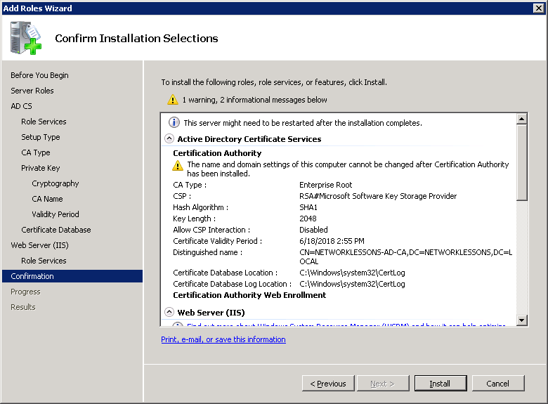 windows-server-2008-CA-IIS-confirmation