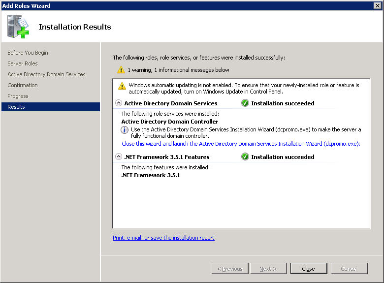 windows-server-2008-active-directory-installation-results