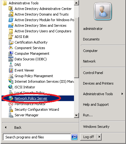 windows-server-2008-network-policy-server-start-menu