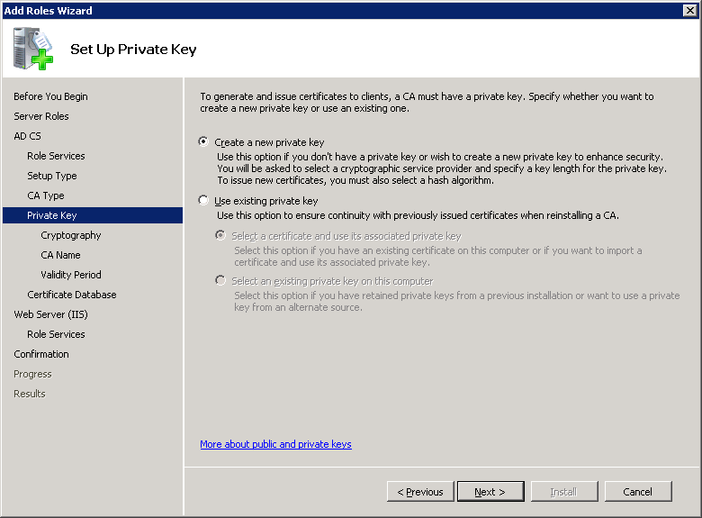 windows-server-2008-new-private-key