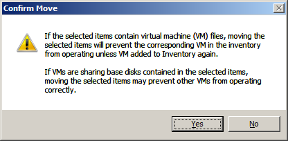 ESXi 5 vsphere client confirm move