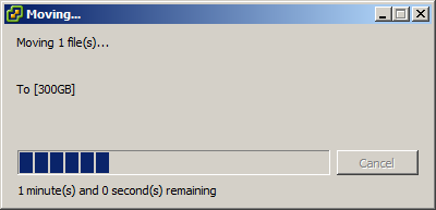 ESXi 5 vsphere client moving