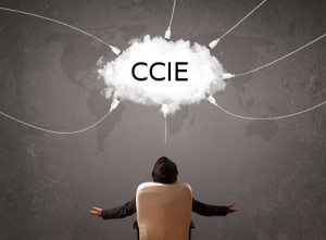Young man looking at cloud dreams of CCIE