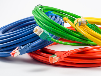 Blue Green Red Yellow UTP Cables