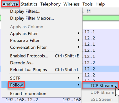 wireshark analyze follow tcp stream
