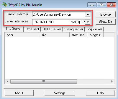 tftpd32 desktop folder