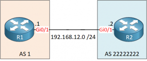 bgp 2 byte as number