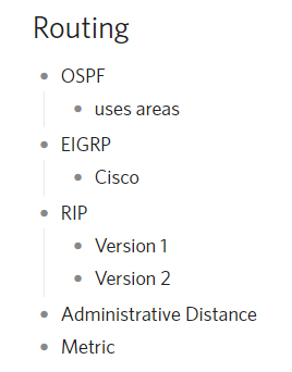 Dynalist Ccna Rs Routing