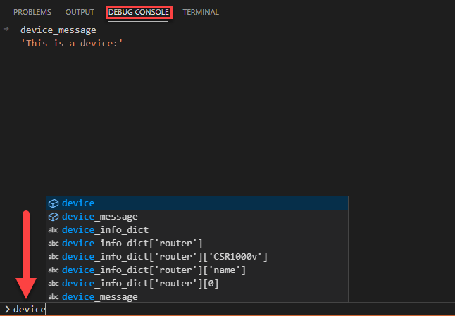 Vscode Python Debug Console