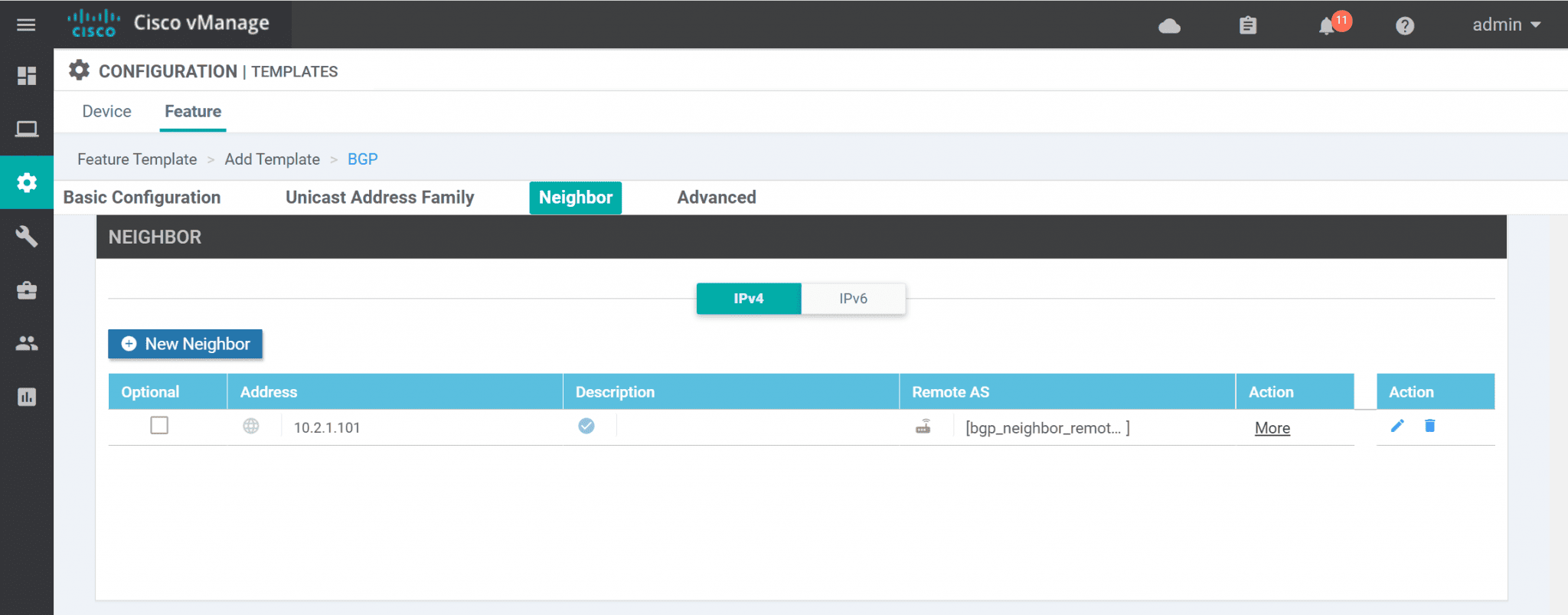 Cisco SD-WAN BGP Configuration