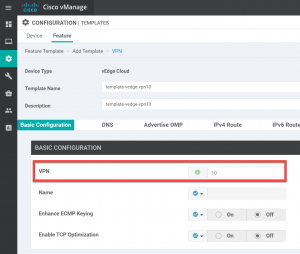 Cisco SD-WAN Service VPN