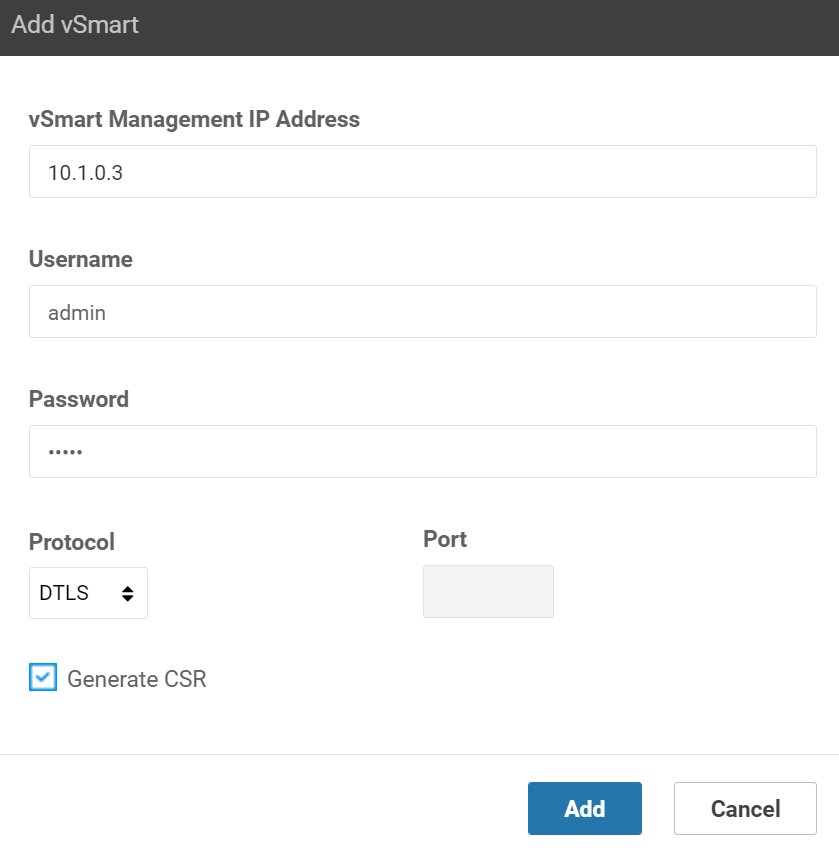 Cisco Sd Wan Viptela Vmanage Add Vsmart Credentials