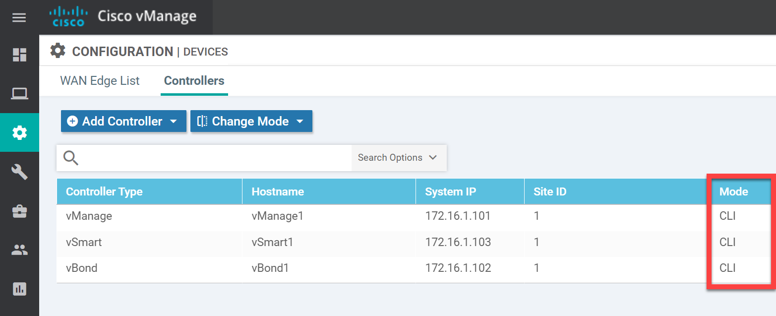 Cisco Vmanage Wan Controllers Cli Mode