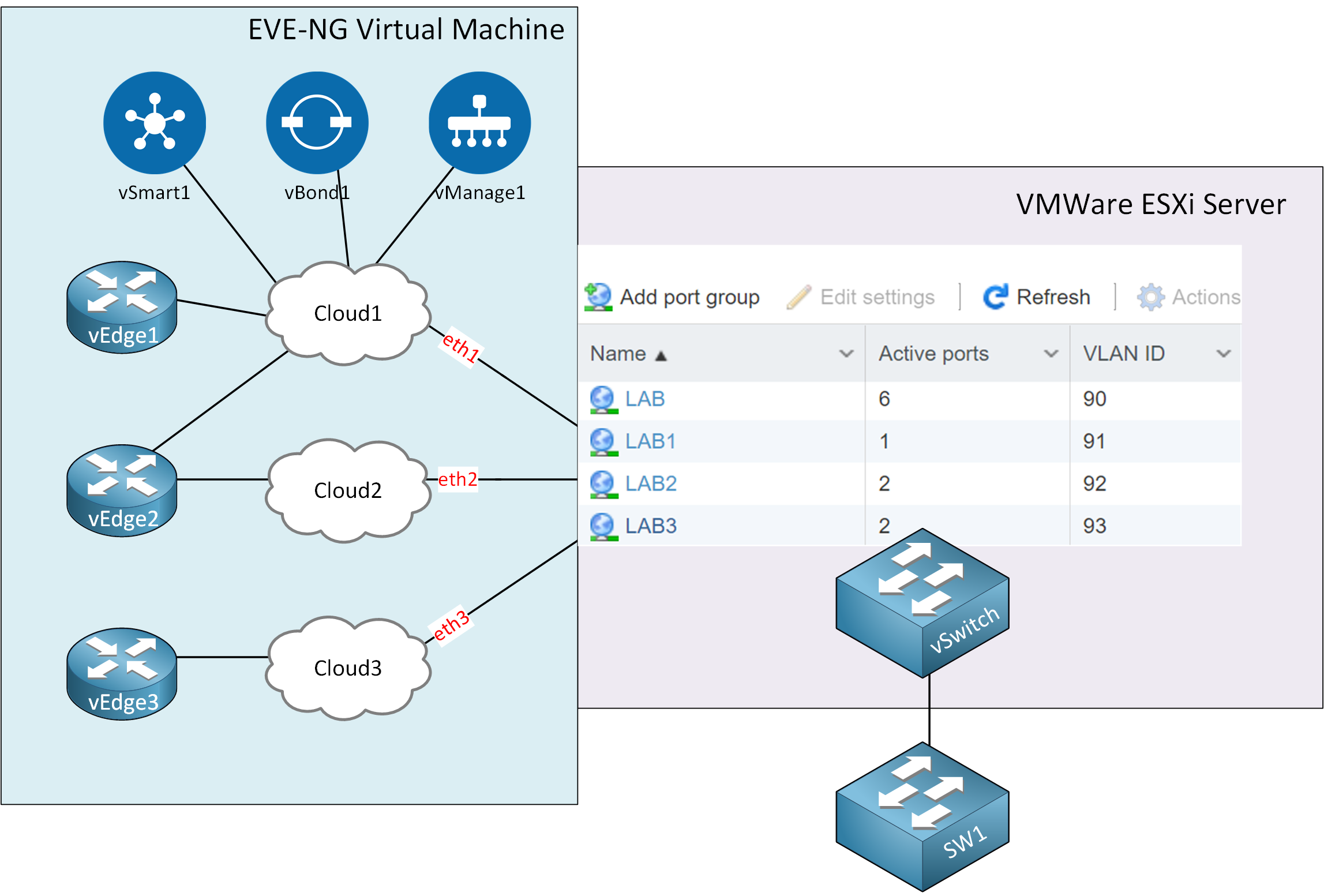 Eve Ng Vmware Esxi Virtual Nics