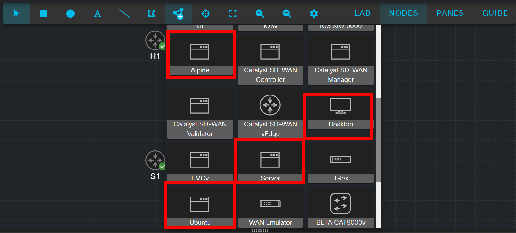 Cisco Cml Node Options